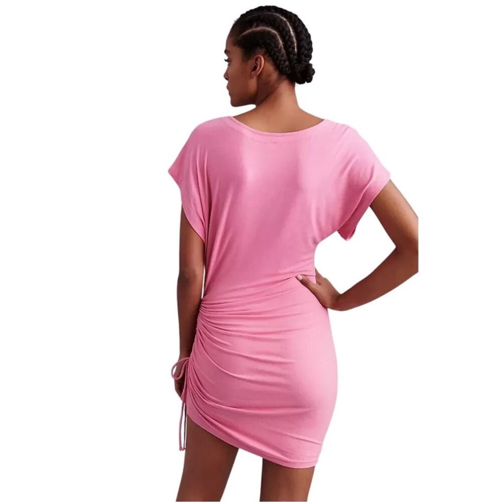 Anthropologie Pink Asymmetrical Dress